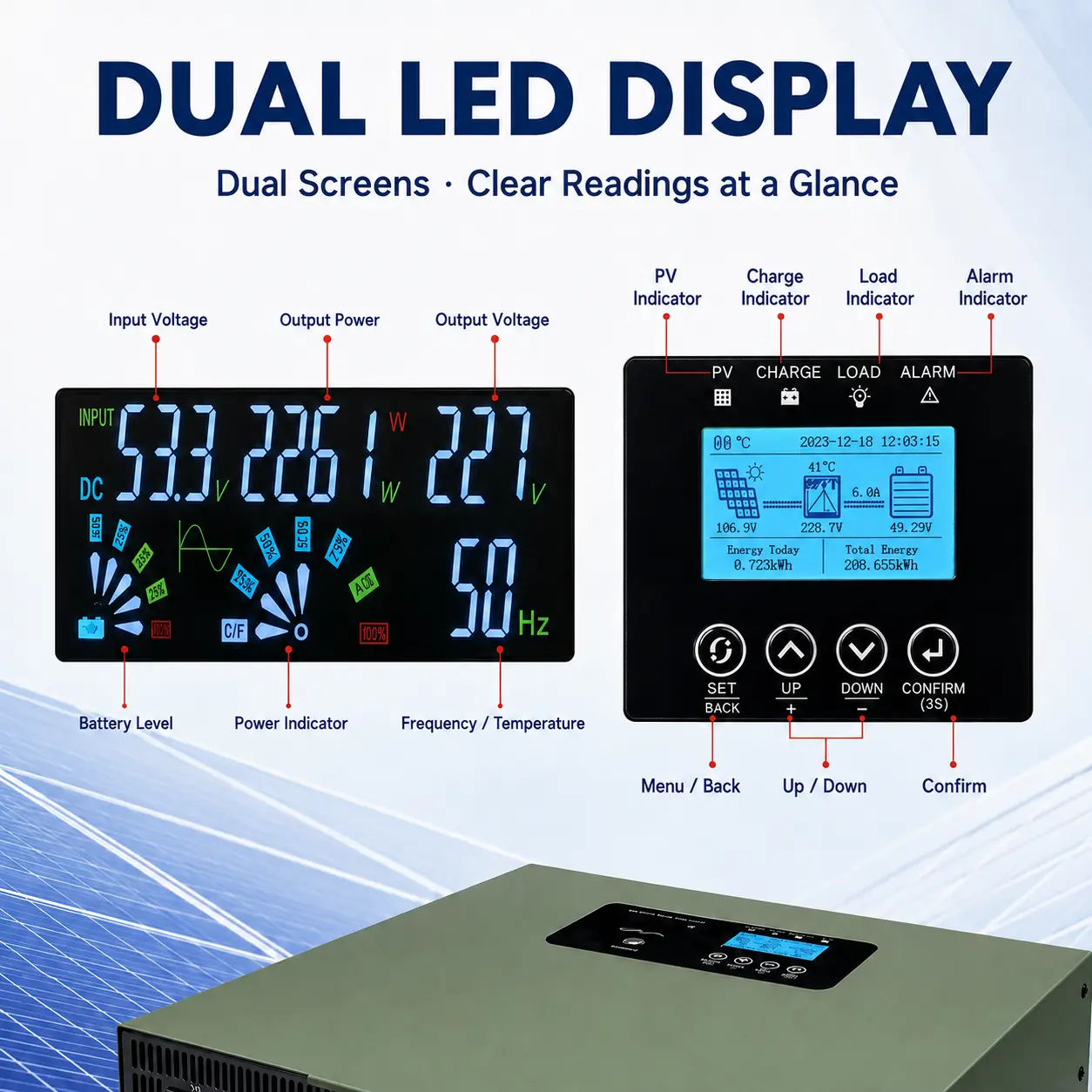 All-in-One Solar Inverter Charger Series 1300W–5000W, 30A–60A MPPT - Image 2